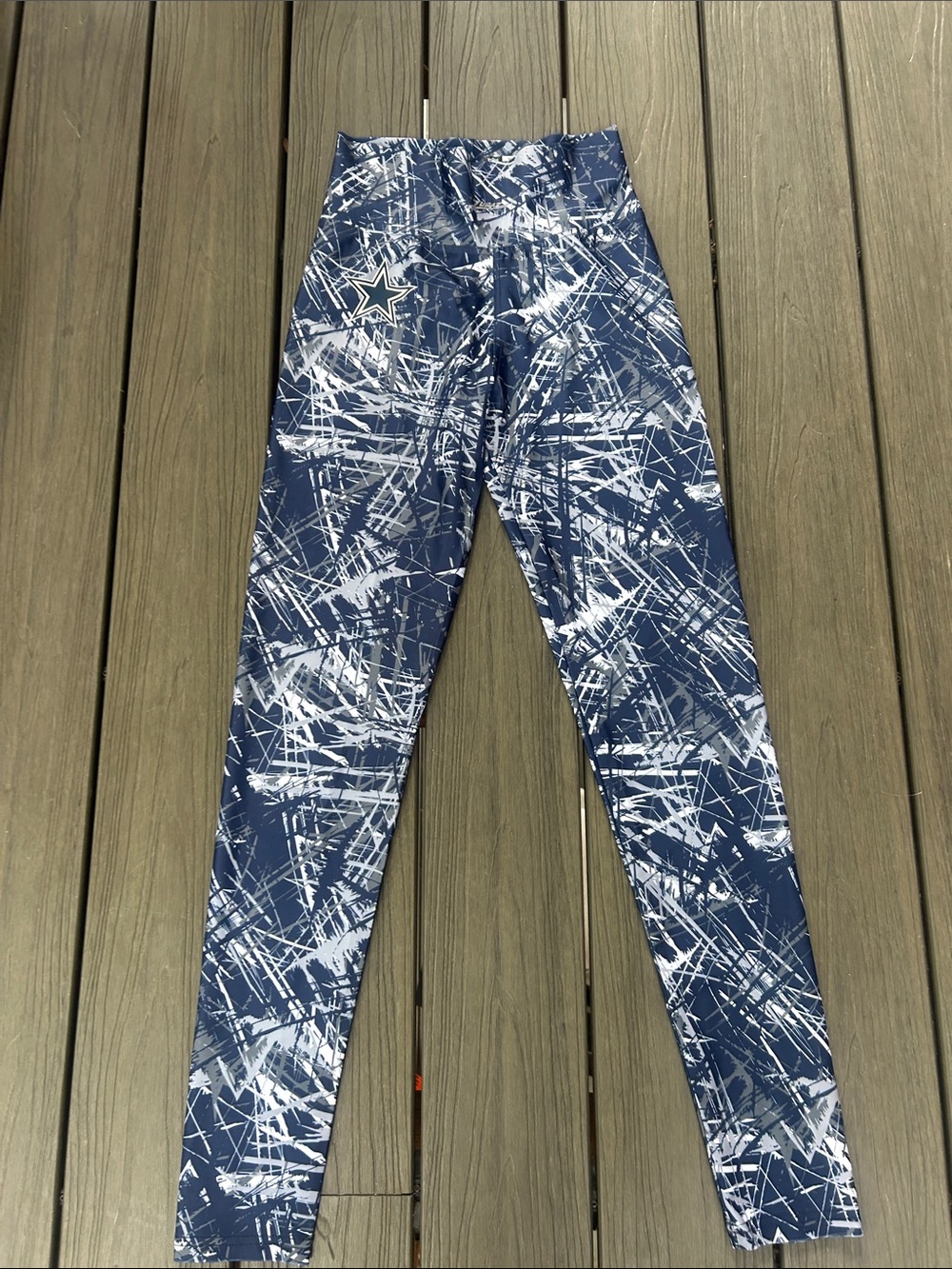 NFL Navy & White Abstract Splatter Leggings